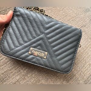 Bebe Chevron Print Black Crossbody Purse